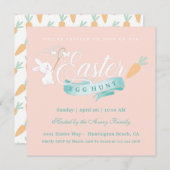 Invitation Chasse aux oeufs de Pâques simple (Devant / Derrière)