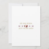 Invitation Chasse aux oeufs d'or aux fleurs blanches roses de (Dos)