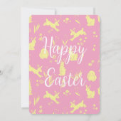 Invitation Chasse aux oeufs et à la brume de Pâques Hoppy (Dos)