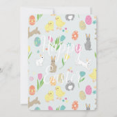 Invitation Chasse aux oeufs et à la brume de Pâques Hoppy (Dos)