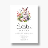 Invitation Chasse Aux Oeufs Et Brunch De Pâques De Lapin Cute