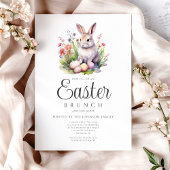 Invitation Chasse Aux Oeufs Et Brunch De Pâques De Lapin Cute