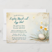 Invitation Chasse aux oeufs et brunch de Pâques minimal class (Devant)