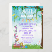 Invitation Chasse aux oeufs Pastel de Pâques 5x7 (Devant / Derrière)