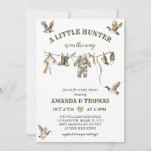 Invitation Chasse Baby shower garçon (Devant)