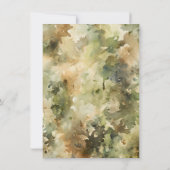 Invitation Chasse Camo Clothesline Baby Predictions Jeu (Dos)