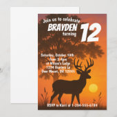 Invitation Chasse d'anniversaire (Devant / Derrière)