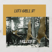 INVITATION CHASSE DE CHASSE DE CHASSE DE CHASSE LE TUER ET GR (Devant / Derrière)