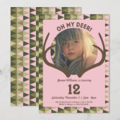 Invitation Chasse de l'anniversaire des andouillers de la (Devant / Derrière)