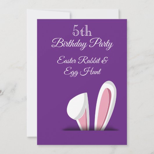 Invitation Chasse de Pâques 5e anniversaire (Devant)