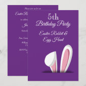 Invitation Chasse de Pâques 5e anniversaire (Devant / Derrière)