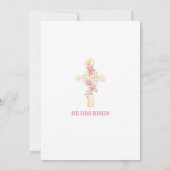 Invitation Chasse de Pâques et Brunch Orchidée florale rose (Dos)