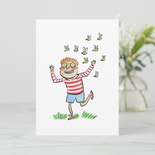 Invitation Chasse par abeilles (Debout devant)