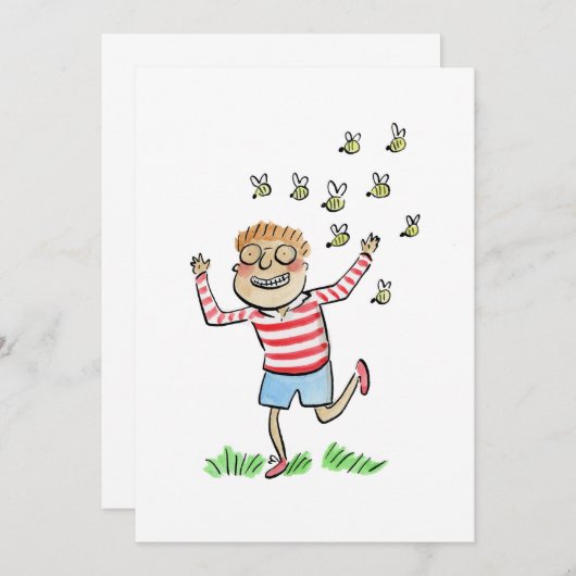 Invitation Chasse par abeilles (Devant / Derrière)