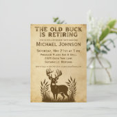 Invitation Chasse rustique Le vieux canard prend sa retraite (Debout devant)