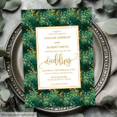Invitation Chasseur classique Vert Eucalyptus Mariage