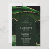 Invitation Chasseur d'arc moderne Mariage d'âge d'or vert (Devant)