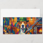 Invitation Chasseur de Beagle Pop Art – Chien de chasse moder (Devant / Derrière)
