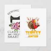 Invitation Chasseur de Dindon Mignon Bowling Drôle  Thanksgiv (Devant / Derrière)