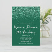 Invitation Chasseur de Glitterie Sparkly Green 21e anniversai (Debout devant)