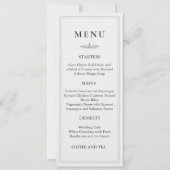 Invitation Chasseur de luxe vert | Menu élégant monogramme (Devant)