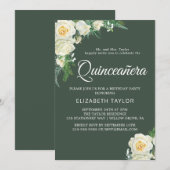 Invitation Chasseur de verdure de la forêt Quinceañera  (Devant / Derrière)