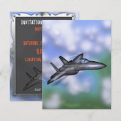 Invitation Chasseur F-15 (Devant / Derrière)