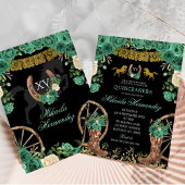 Invitation Chasseur vert émeraude noir Bottes occidentales XV