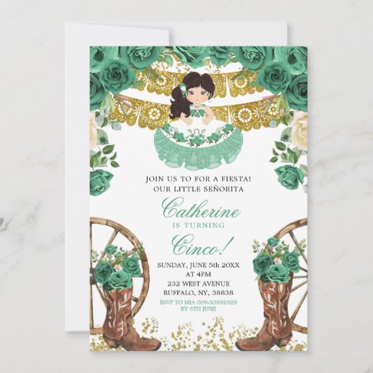 Invitation Chasseur vert occidental Charra Turning Cinco (Devant)