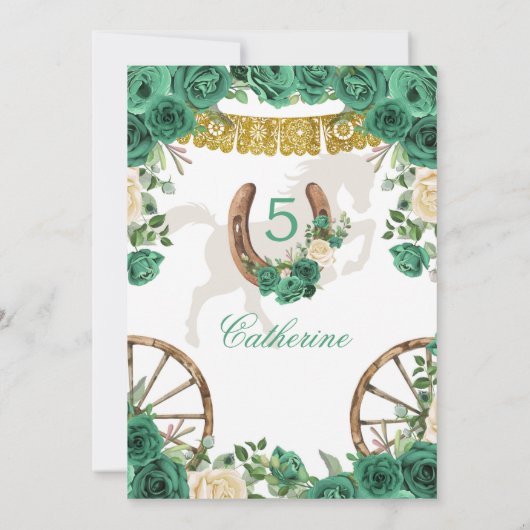 Invitation Chasseur vert occidental Charra Turning Cinco (Dos)