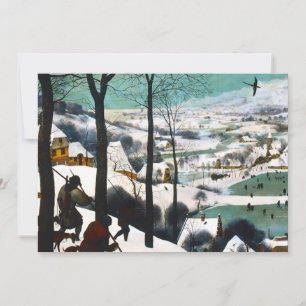 Invitation Chasseurs dans le paysage enneigé Pieter Bruegel
