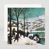 Invitation Chasseurs dans le paysage enneigé Pieter Bruegel (Devant / Derrière)
