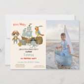 Invitation Chasseurs de trésors Pirate Photo Anniversaire (Devant)