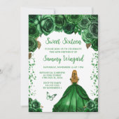 Invitation Chasseurs Green Blonde Cheveux Princesse Sweet six (Devant)
