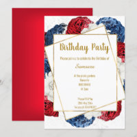 CHÂSSIS BLANC BLEU FLORAL CLAIR ANNIVERSAIRE