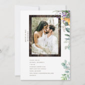 Invitation Châssis en bois moderne rustique Photo Foliing (Devant)