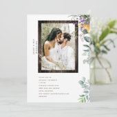 Invitation Châssis en bois moderne rustique Photo Foliing (Debout devant)