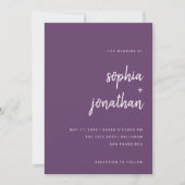 Invitation Châssis minimaliste moderne | MARIAGE (Devant)