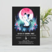 Invitation Chat adorable moderne Anniversaire (Debout devant)