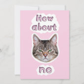 Invitation Chat agacé (Devant)