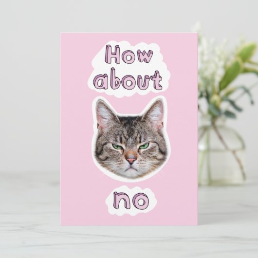 Invitation Chat agacé (Debout devant)