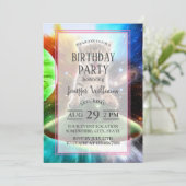 Invitation Chat Alien dans la soucoupe de l'ufo (Debout devant)