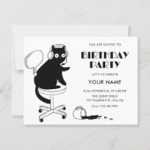 Invitation Chat amusant (Devant)