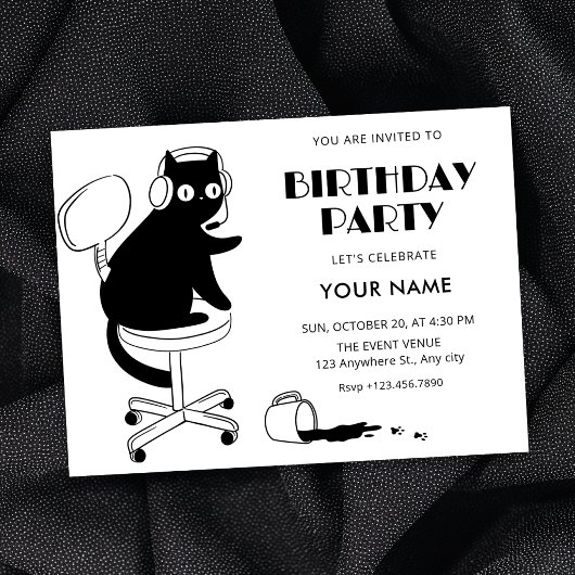 Invitation Chat amusant