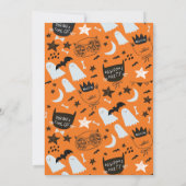 Invitation Chat Anniversaire invitation, Chat Noir Halloween  (Dos)