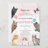 Invitation Chat Anniversaire Pawty (Devant)