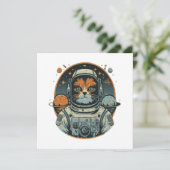 Invitation Chat-astronaute sur les astéroïdes (Debout devant)