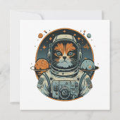 Invitation Chat-astronaute sur les astéroïdes (Dos)