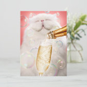 Invitation Chat au Champagne (Debout devant)