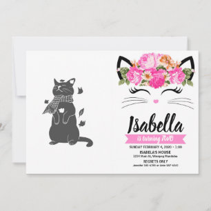 Invitation Chat au foulard se prépare pour l'hiver-Choisir la
